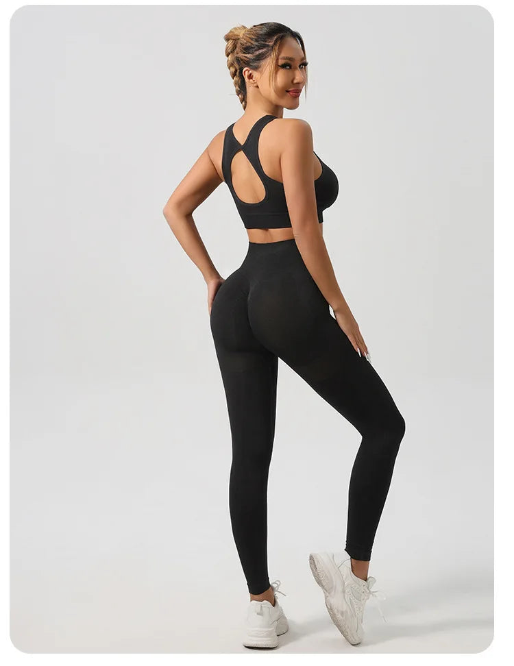 Mileegirl™ Set Deportivo Premium – Leggings Push-Up + Top Espalda Abierta