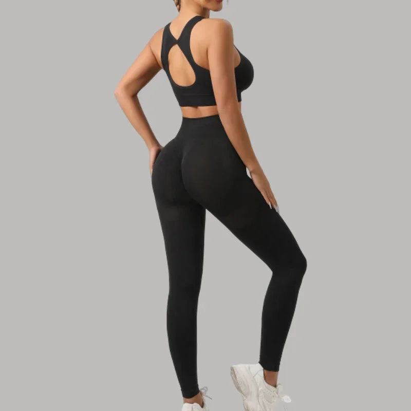 Mileegirl™ Set Deportivo Premium – Leggings Push-Up + Top Espalda Abierta